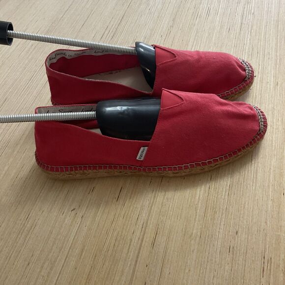 Viscata Red Canvas Slip On Espadrille Limited Edition Flats Size 44 (9.5 US) - Picture 4 of 11